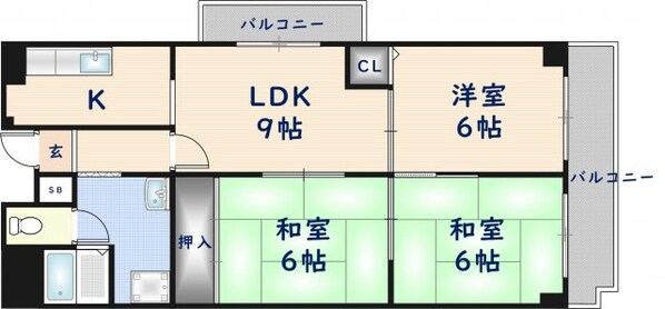 アバハイム西村の物件間取画像